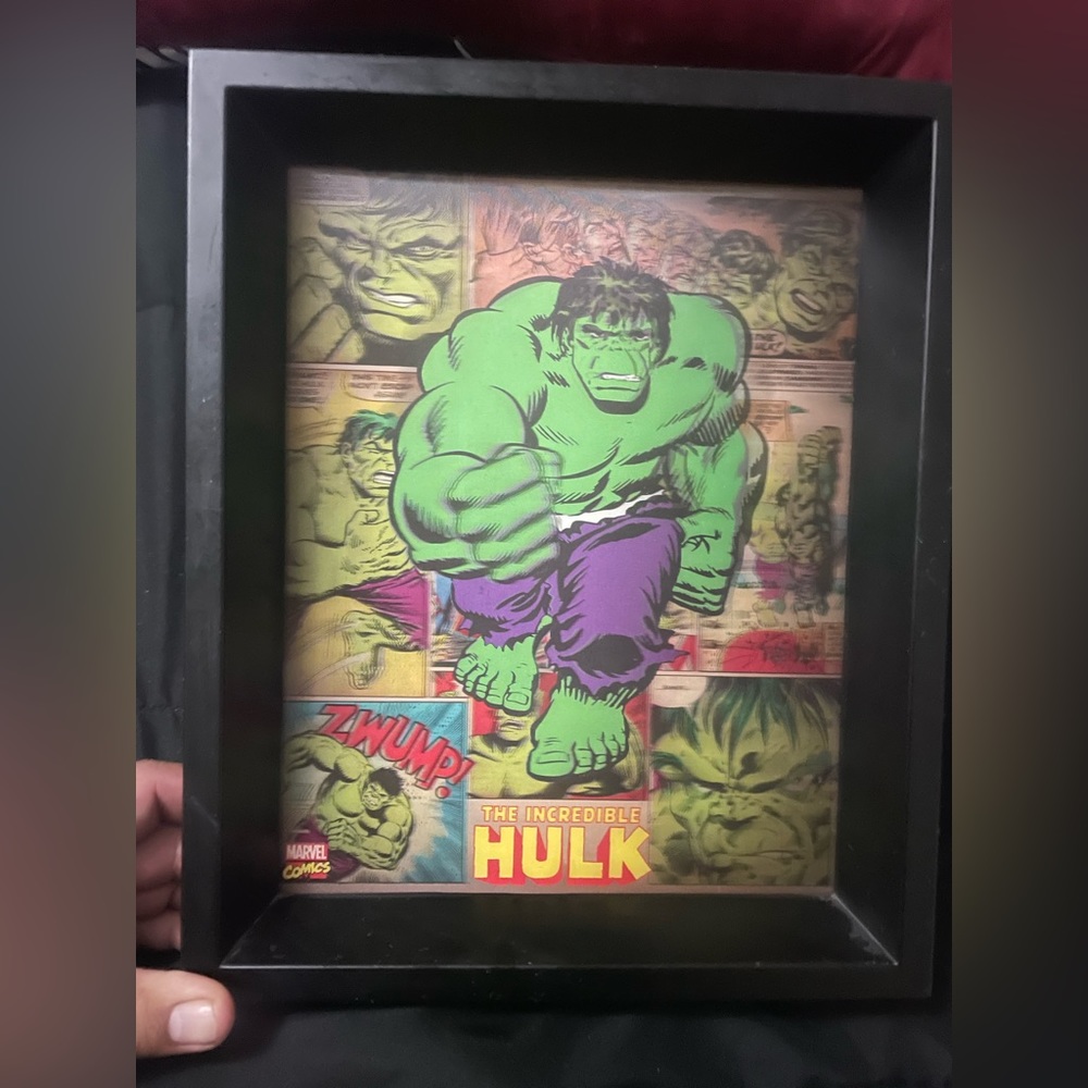 The Hulk Holographic Framed Print, Disney Marvel